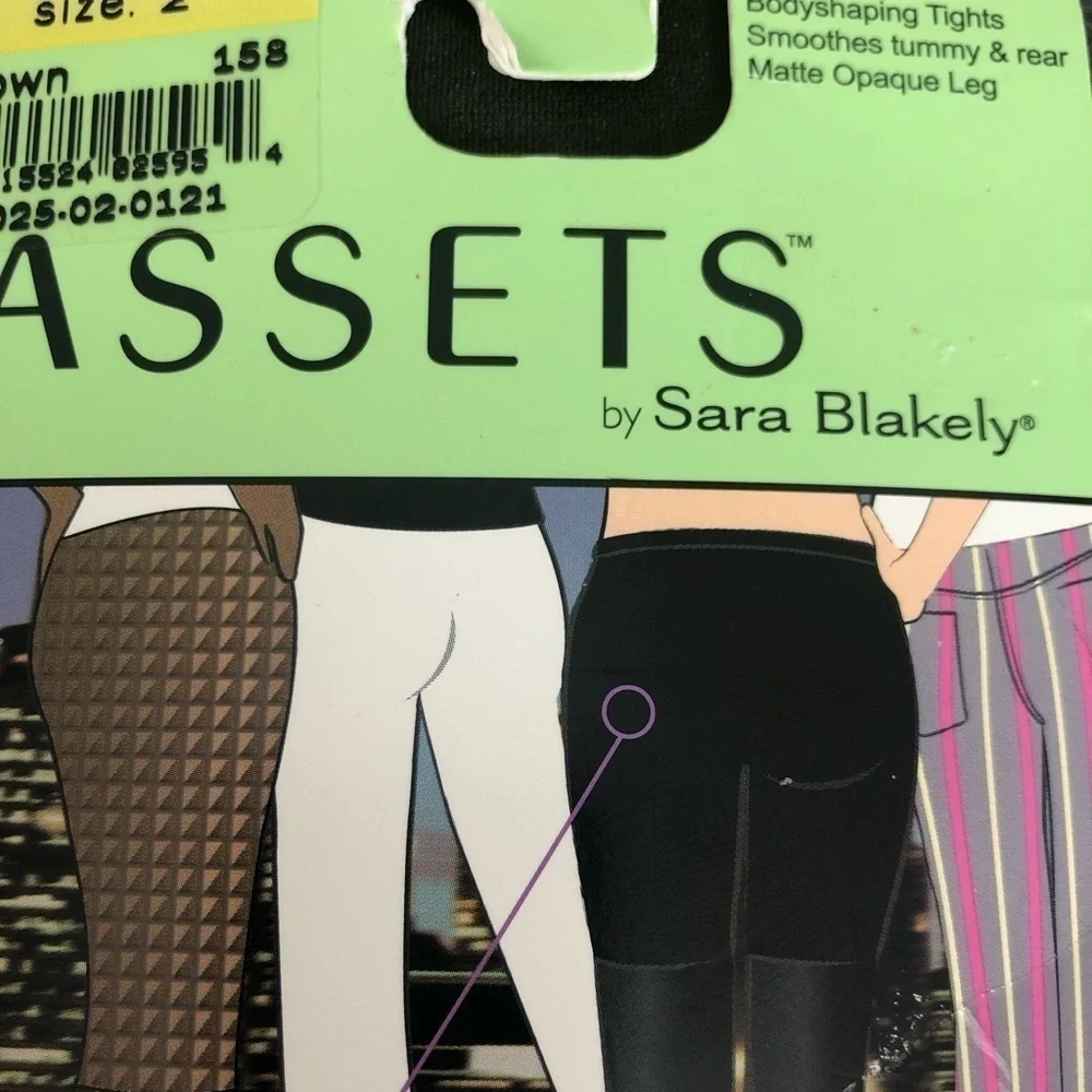 Spanx Assets Terrific Tights Brown Sz. 2 (M) Body-Shaping Opague No Panty Lines